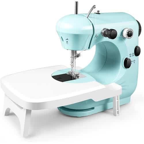 photo of a small sewing machine
