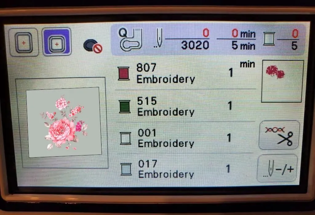 Change Thread Colors on Embroidery Machine