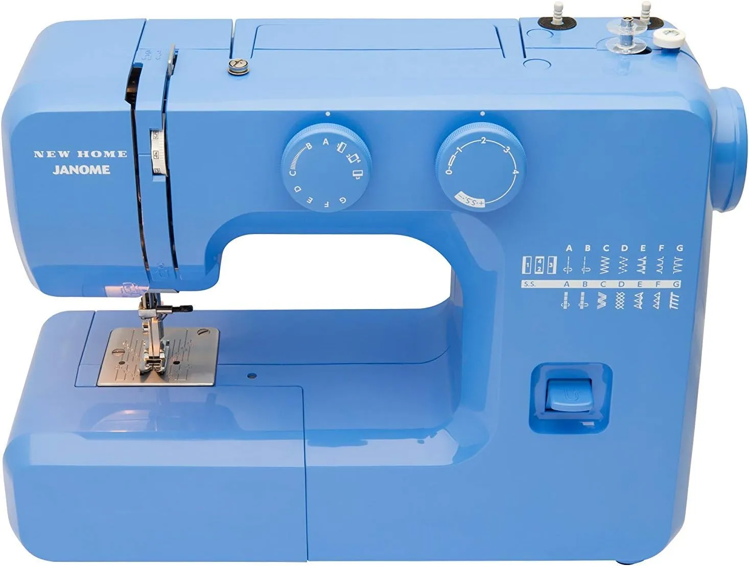 BEST BUDGET SEWING MACHINE: Photo of the Janome Blue Couture Easy-To-Use Sewing Machine
