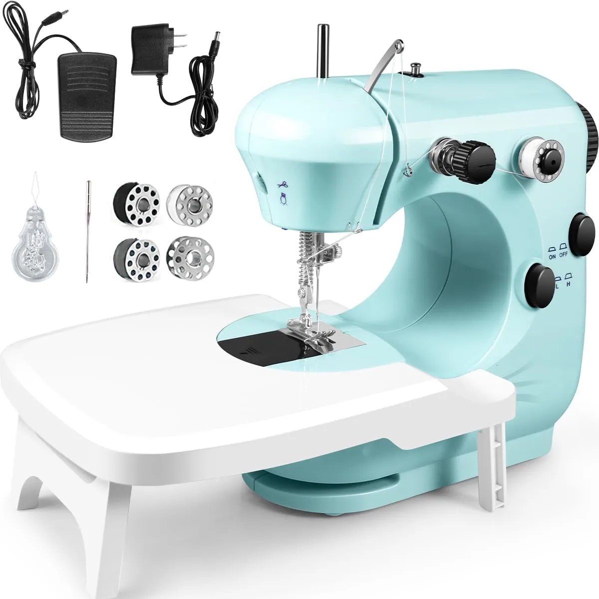 Sewing Machine Portable, 2-Speed Mini Sewing Machine for Kids