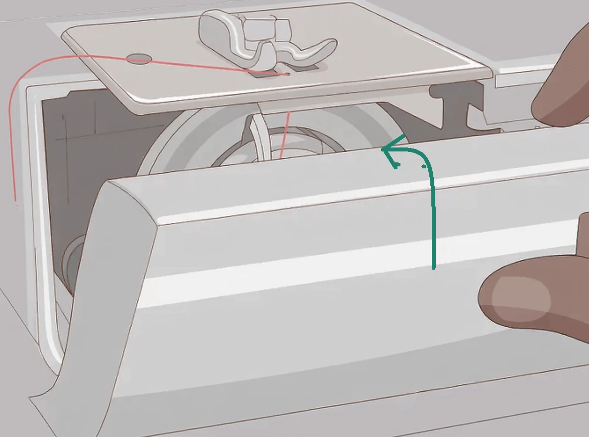 Close the bobbin case lid