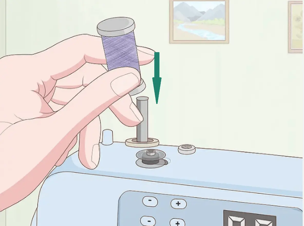 Place a spool of thread onto the spool pin