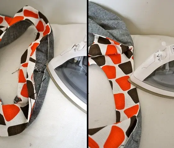 press all the seams with an iron
