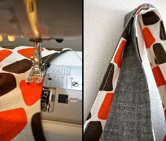 Finish the Straps of Reversible Bag